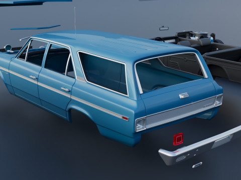 AMC Rambler Station Wagon 1969 Model Cetak 3D