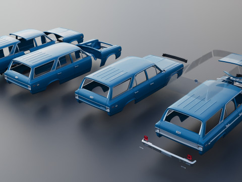 AMC Rambler Station Wagon 1969 Model Cetak 3D