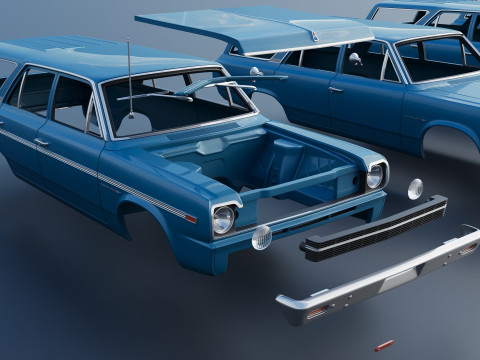 AMC Rambler Station Wagon 1969 Model Cetak 3D