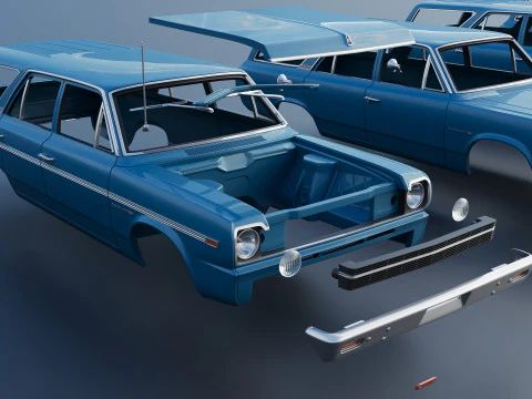 AMC Rambler Station Wagon 1969 3D Print Model