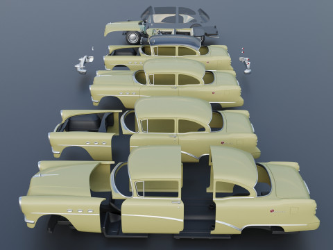Buick Special 2-Door Sedan 1954 3D-printmodel