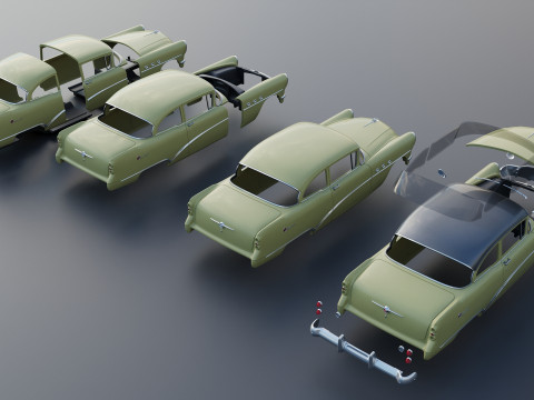 Buick Special 2-Door Sedan 1954 3D-printmodel
