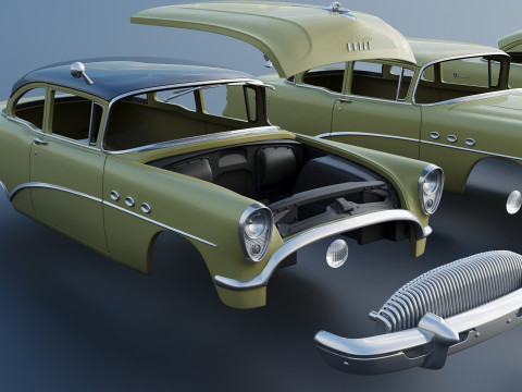 Buick Special 2-Door Sedan 1954 3D-printmodel