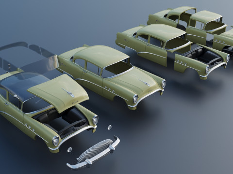 Buick Special 2-Door Sedan 1954 3D-printmodel
