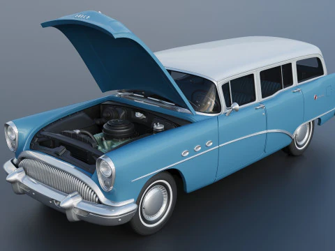 Buick Special Estate Wagon 1954 3D Print Model