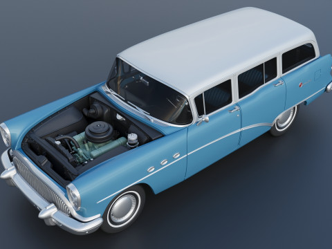 Buick Special Estate Wagon 1954 3D 프린트 모델