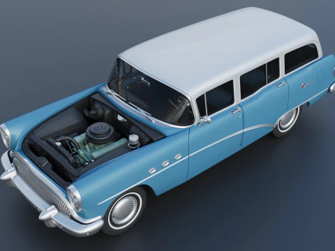 Buick Special Estate Wagon 1954 3D Print Model