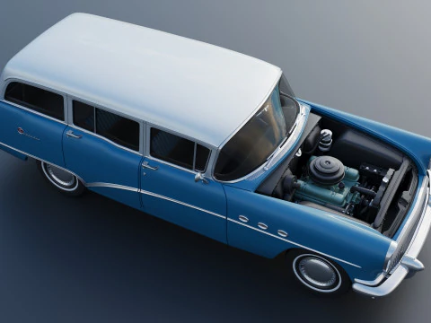 Buick Special Estate Wagon 1954 3D Print Model