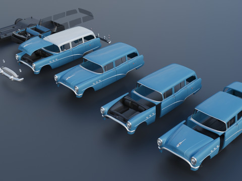 Buick Special Estate Wagon 1954 3D 프린트 모델