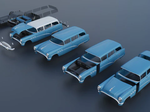 Buick Special Estate Wagon 1954 3D Print Model