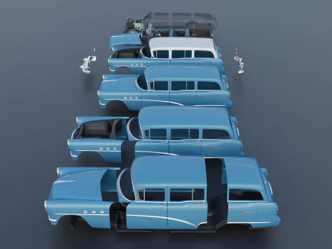Buick Special Estate Wagon 1954 3D Print Model