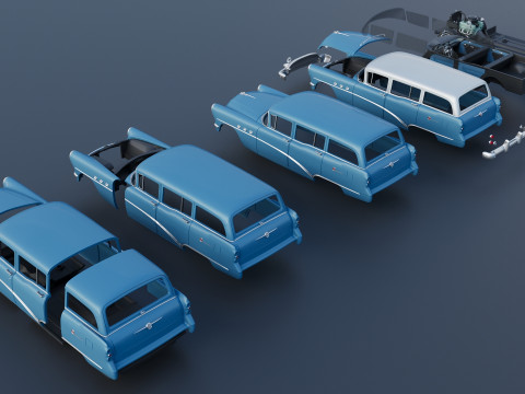 Buick Special Estate Wagon 1954 3D 프린트 모델