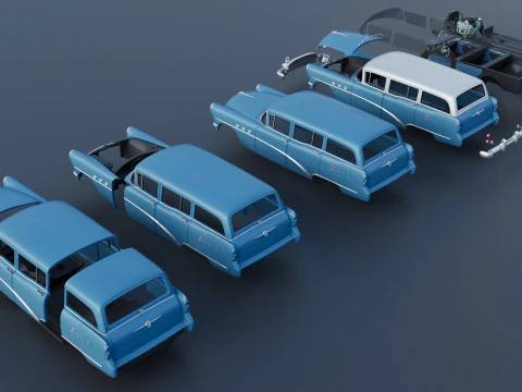 Buick Special Estate Wagon 1954 3D Print Model