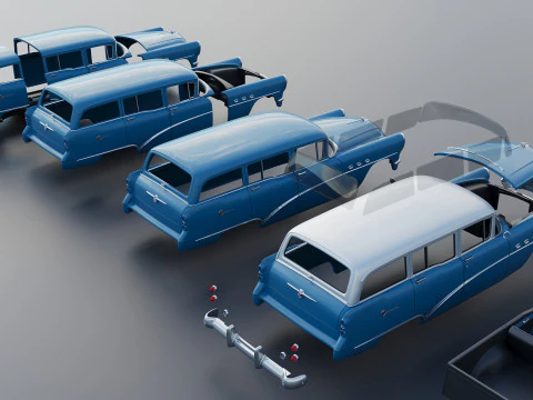 Buick Special Estate Wagon 1954 3D Print Model