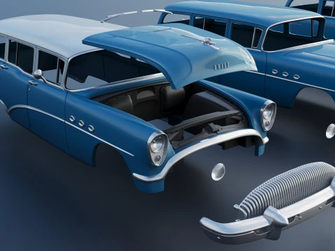 Buick Special Estate Wagon 1954 3D Print Model