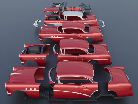 Buick Century 1954 3D Print Model