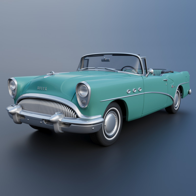 Buick Century Convertible 1954 3D Принт Модель .c4d .max .obj .3ds .fbx .stl .blend