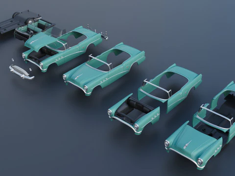 Buick Century Convertible 1954 3D Print Model