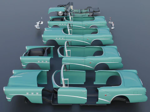 Buick Century Convertible 1954 3D Print Model