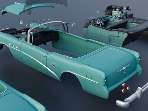 Buick Century Convertible 1954 3D Принт Модель