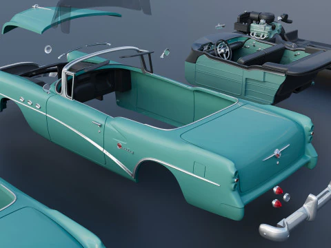 Buick Century Convertible 1954 3D Print Model
