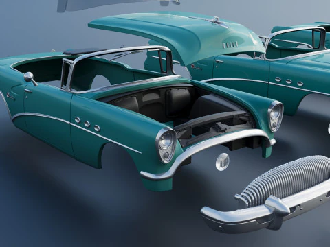 Buick Century Convertible 1954 3D Print Model