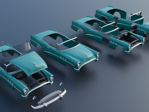 Buick Century Convertible 1954 3D Принт Модель