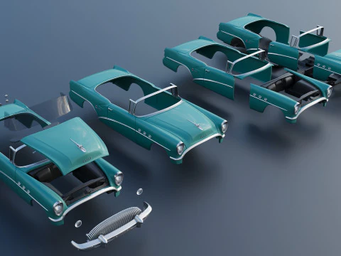 Buick Century Convertible 1954 3D Print Model