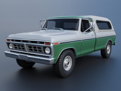 F-350 Super Camper Special 1976 3D प्रिंट मॉडल