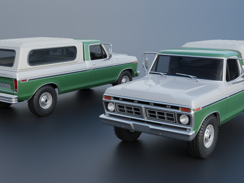 F-350 Super Camper Special 1976 3D Print Model