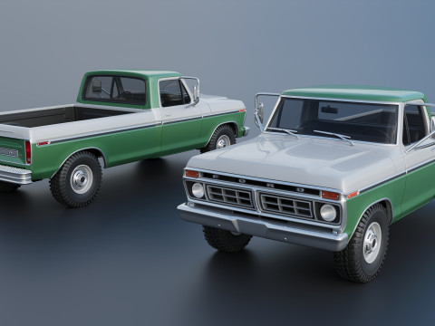F-350 Super Camper Special 1976 3D Print Model