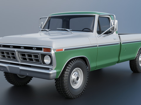 F-350 Super Camper Special 1976 3D Print Model