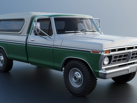 F-350 Super Camper Special 1976 3D Print Model