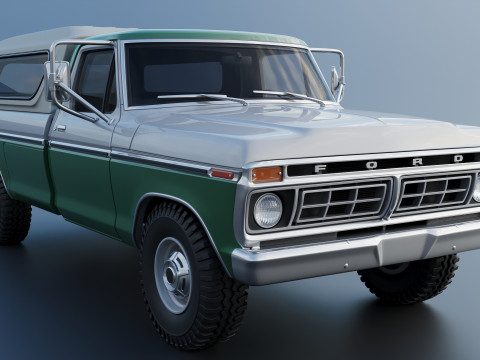 F-350 Super Camper Special 1976 3D Print Model