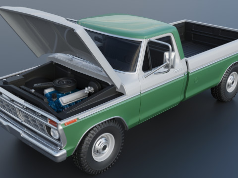 F-350 Super Camper Special 1976 3D Print Model