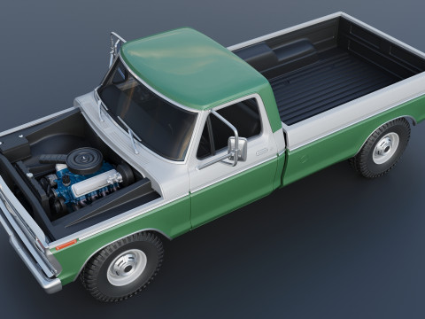 F-350 Super Camper Special 1976 3D Print Model