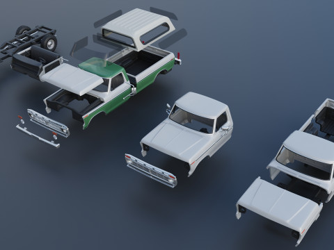 F-350 Super Camper Special 1976 3D Print Model