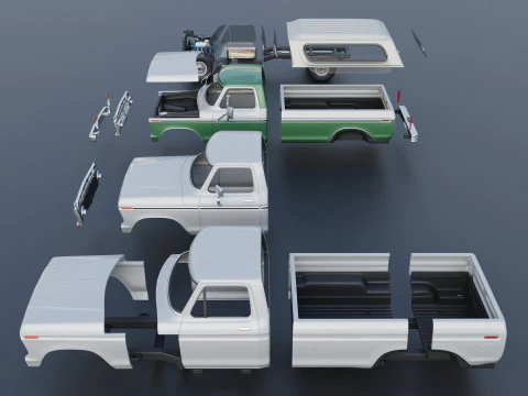 F-350 Super Camper Special 1976 3D Print Model