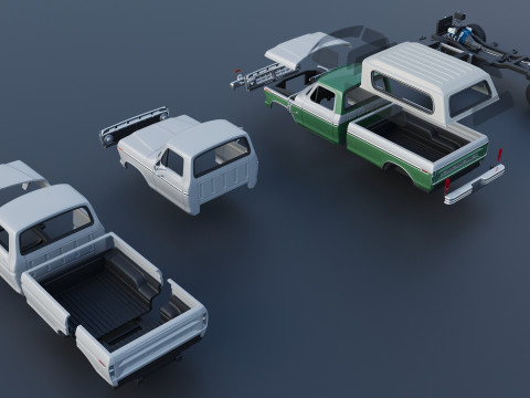 F-350 Super Camper Special 1976 3D Print Model