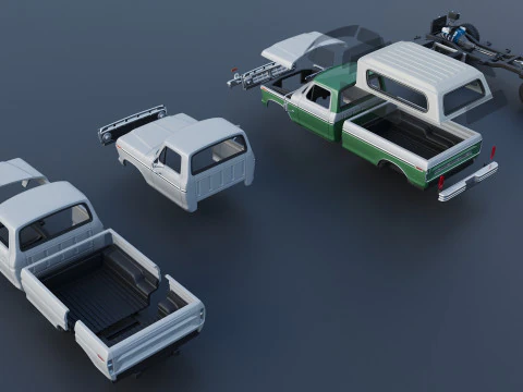 F-350 Super Camper Special 1976 3D Print Model