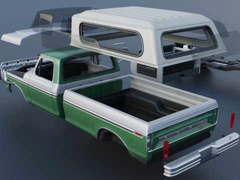 F-350 Super Camper Special 1976 3D Print Model