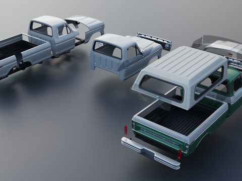 F-350 Super Camper Special 1976 3D Print Model