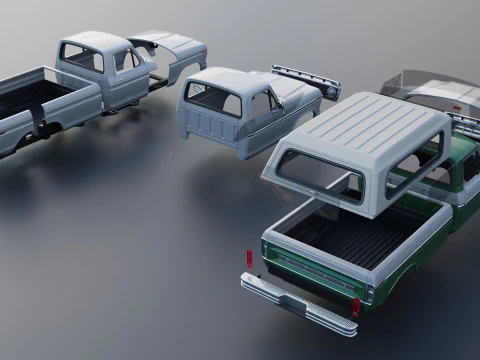 F-350 Super Camper Special 1976 3D Print Model