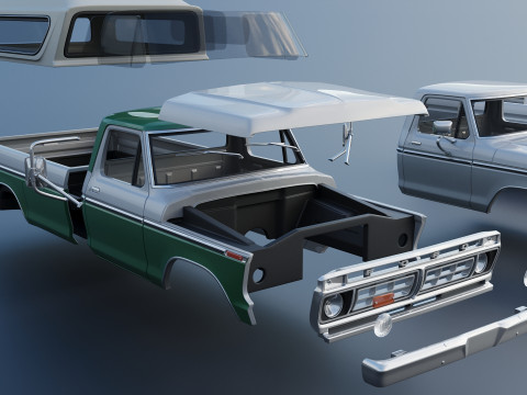 F-350 Super Camper Special 1976 3D Print Model