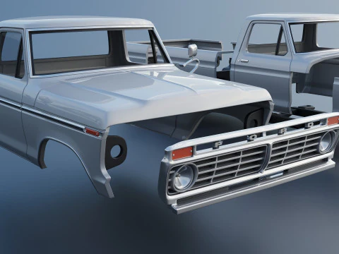 F-350 Super Camper Special 1976 3D Print Model