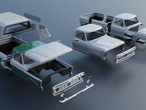 F-350 Super Camper Special 1976 3D Print Model