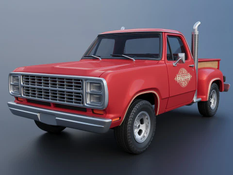 Dodge Lil camion espresso rosso Modello di stampa 3D