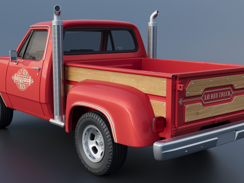 Dodge Lil Red Express Truck 3D प्रिंट मॉडल