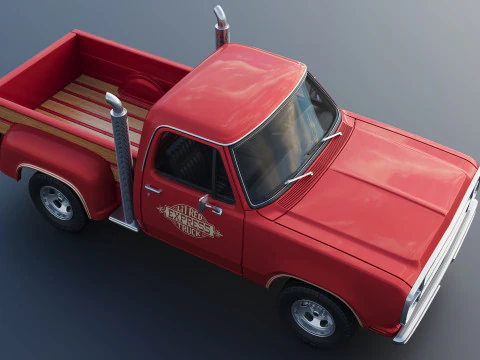 Dodge Lil Red Express Truck 3D Print Model