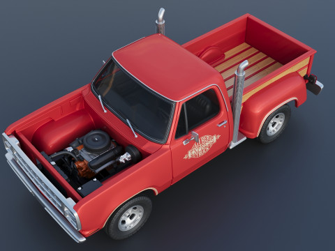 Dodge Lil Red Express Truck 3D प्रिंट मॉडल